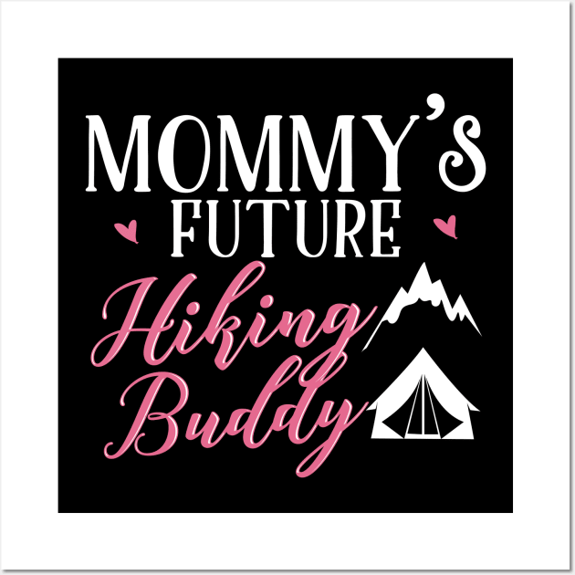 Hiking Mom and Baby Matching T-shirts Gift Wall Art by KsuAnn